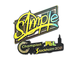 印花 | s1mple (全息) | 2021年斯德哥尔摩锦标赛